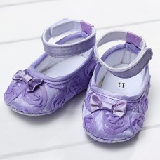 Baby Girls Toddler Soft Bottom Princess Shoes Rose Border 6 Colors