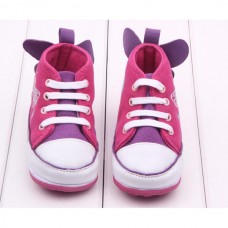 Baby Girl Butterfly Decorated Princess Toddler Canvas Shoes
