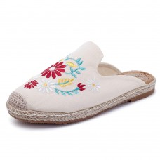 Embroidery Flower Chinese Style Women Folkways Sandals