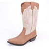 LOSTISY Stitching Western Cowboy Mid Calf Boots