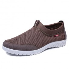 Large Size Men Lightweight Soft Sole Breathable Mesh Slip On Sneakers Shoes
