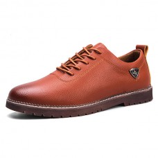 Casual Soft Genuine Leather Lace Up Oxfords for Men